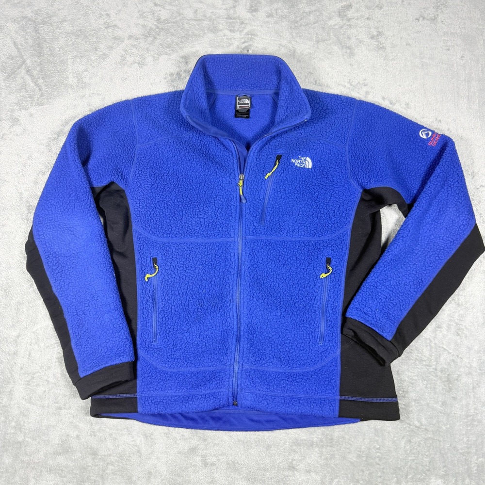 The North Face Mens L Summit Series Blue Polartec Thermal Pro Fleece Jacket